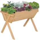 Outsunny Wooden Raised Planter Bed Stand