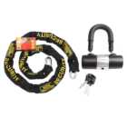 Burg-Wachter 1m Sold Secure Gold Bike Chain and Lock Kit