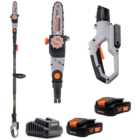 Daewoo U Force Series Cordless Pole Chainsaw with two Battery and Charger 18cm