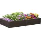 Outsunny Raised Garden Bed Outdoor Planter Box for Veggies and Flowers 6 Panels