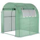 Outsunny Green PE 6 x 6ft Walk In Polytunnel Greenhouse