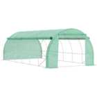 Outsunny Green Plastic 10 x 19.6ft Polytunnel Greenhouse