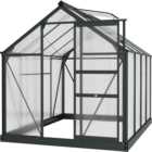 Outsunny Galvanised Aluminium Polycarbonate 6 x 8.2ft Walk In Greenhouse