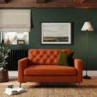 Jacob Velvet Buttoned Compact 2 Seater Sofa