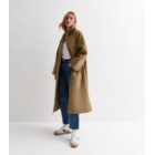 ONLY Tan Cord Collar Trench Coat
