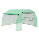 Outsunny Green Plastic 10 x 9.8ft Polytunnel Greenhouse