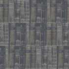 Galerie Nostalgie Library Books Silver and Grey Wallpaper