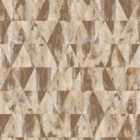 Galerie Grunge Geometric Brown Wallpaper