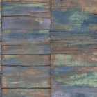 Galerie Grunge Wooden Sleeper Effect Multicolour Wallpaper