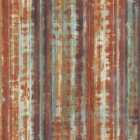 Galerie Grunge Corrugated Metal Effect Rust Wallpaper