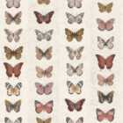 Galerie Organic Textures Butterflies Stripe Beige Red Tan Wallpaper