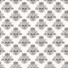 Galerie Grunge Skull Motif Grey Wallpaper