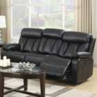Merrion Faux Leather 3 Seater Manual Recliner Sofa