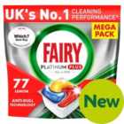 Fairy Platinum Plus Auto Dishwashing Tablet Lemon 77 per pack