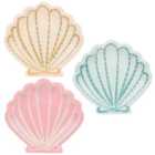 Mermaid Shell Recyclable Paper Plates 12 per pack