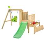 TP Forest Toddler Wooden Swing Set and Slide