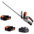 Daewoo U-Force 18V Cordless Hedge Trimmer with 2 x 2.0Ah Battery Charger