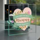 Personalised Floral Heart Mirrored Glass Tealight Holder