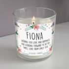 Personalised Floral Design Jar Candle