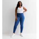 ONLY Curves Blue High Waist Skinny Jeans