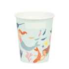 Mermaid Recyclable Paper Cups 8 per pack