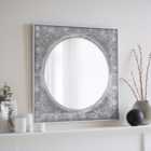 Antique Printed Square Wall Mirror