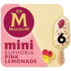 Magnum Mini Euphoria Pink Lemonade Ice Cream Sticks 6 x 55ml