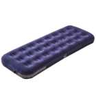 Neo Single Raised Flocked Inflatable Mattress Airbed with Electric Air Pump