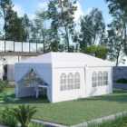 Outsunny 6 x 3m Silver Marquee Pop Up Gazebo with Sides and Windows