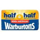 Warburtons Half And Half Medium Bread 800g