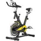 Homcom 10Kg Flywheel Upright Exercise Bike With Adjustable Resistance, Seat, Handlebar