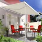 Primrose Awnings Metal 1.7m to 2.9m White Round Support Pole Kit for Awning Adjustable Height