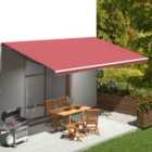 Berkfield Replacement Fabric for Awning Burgundy Red 6x3.5 m