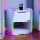 Electra Bedside Table with Wireless Charging and LED Lights