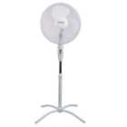 White 16 inch 50W Pedestal Fan Standing Fan Height Adjustable