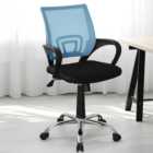 Loft Black and Blue Mesh Swivel Office Chair