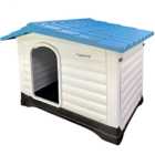 HugglePets Blue Plastic Premium XL Raised Base Roof Dog Kennel