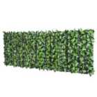 Outsunny Artificial Leaf Hedge Privacy Fence Panel 3x1m