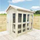13 x 6 Pressure Treated Apex Potting Shed and Bench