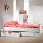 Florence Paris White Underbed Storage Drawer for Single Bed