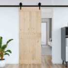 vidaXL Barn Door 90X210cm Solid Wood Pine