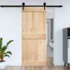 vidaXL Barn Door 70X210cm Solid Wood Pine