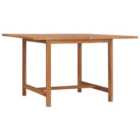 Berkfield Garden Dining Table 110x110x75 cm Solid Wood Teak