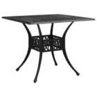 Berkfield Garden Table Black 90x90x73 cm Cast Aluminium