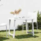 Berkfield Camping Table White 79x56x64 cm PP Wooden Look