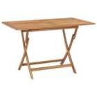Berkfield Folding Garden Table 120x70x75 cm Solid Teak Wood
