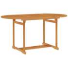 Berkfield Garden Table 150x90x75 cm Solid Teak Wood