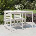 Berkfield Garden Table White 159.5x82.5x110 cm Solid Wood Pine