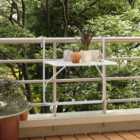 Berkfield Balcony Table White 60x40 cm Steel