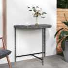 Berkfield Garden Table Grey 80x50x75 cm Poly Rattan